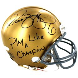 Jerome Bettis Signed Notre Dame Mini Helmet W/ Play Like A Champion Inscription