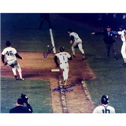 Mookie Wilson/Bill Buckner Dual Signed W/ "10/25/86" Inscrip. 16X20 Photo