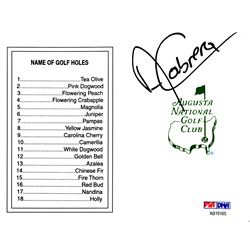 Angel Cabrera Signed Augusta National Masters Scorecard (PSA/DNA)