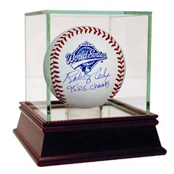 Bobby Cox Signed 1995 WS Baseball W/"95 WS Champs" Insc.