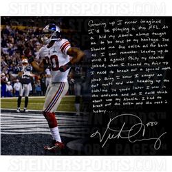 Victor Cruz Signed Superbowl TD Celebration 16X20 Story Photo