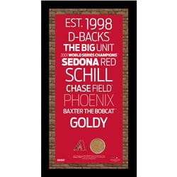 Arizona Diamondbacks Subway Sign Wall Art 9.5X19 Frame W/ Authentic Dirt From Chase Field.