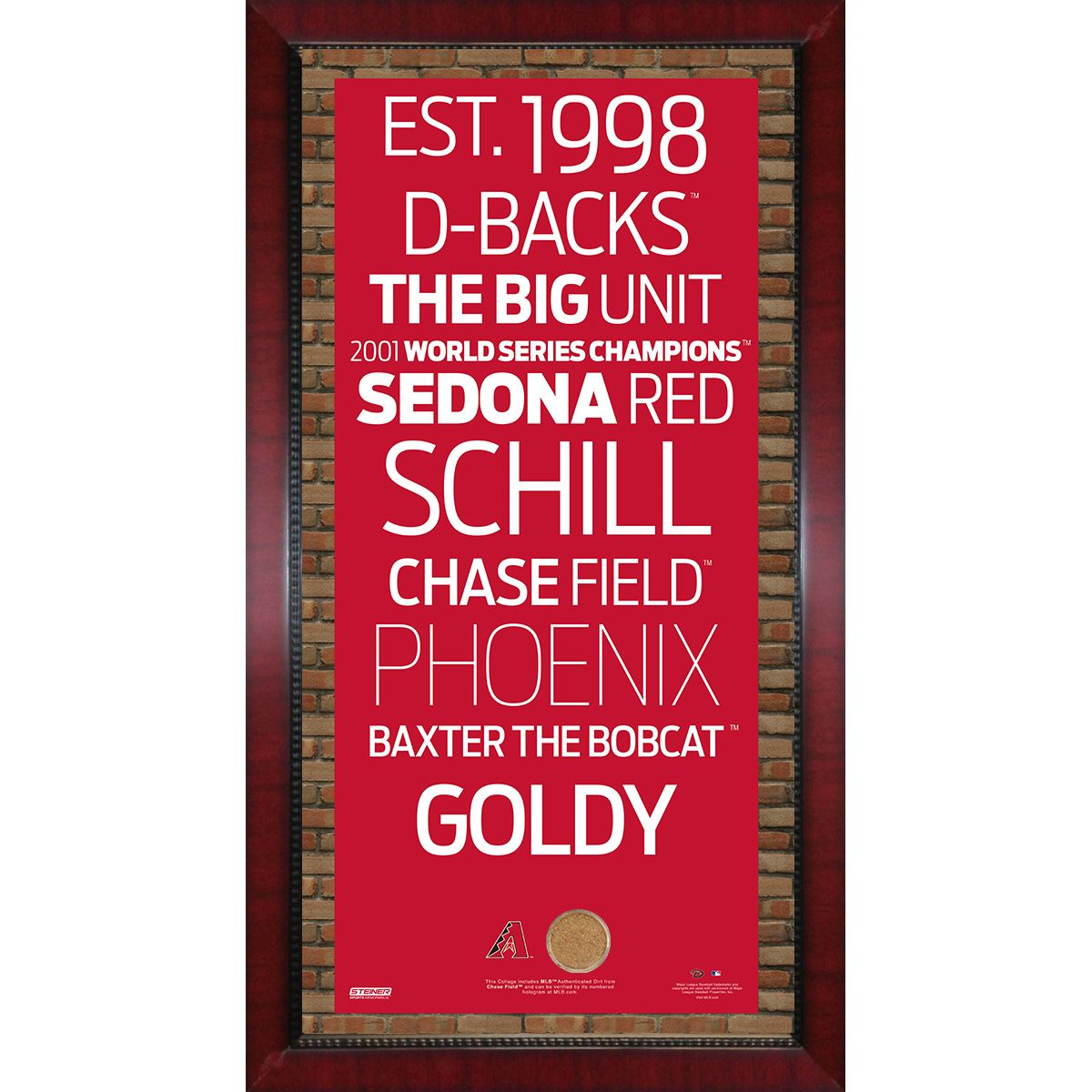 Arizona Diamondbacks Subway Sign Wall Art 16X32 Frame W/ Authentic Dirt ...