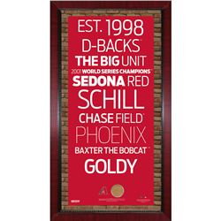 Arizona Diamondbacks Subway Sign Wall Art 16X32 Frame W/ Authentic Dirt From Chase Field.