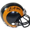 Image 1 : Eric Dickerson Signed Throwback Rams Mini Helmet W/ "HOF 99" Insc