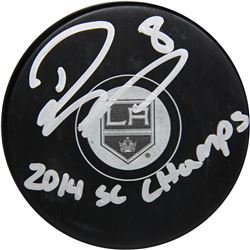 Drew Doughty Signed Los Angeles Kings Puck Insc "2014 SC Champs"