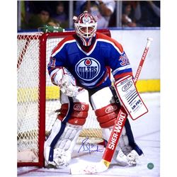 Grant Fuhr Edmonton Oilers Signed Goalie 16X20 Photo (AJ Sports Auth)