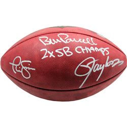 Parcells/Taylor/Simms Triple Signed NFL Football W/ “2X SB Champs”