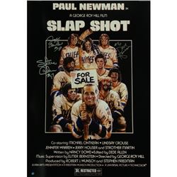 Hanson Brothers Triple Signed Slapshot 19X28 Movie Poster