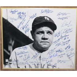Babe Ruth Stare 20X24 Photo Multi Signed W/ HOF Insc. LE/15 (36 Signatures)