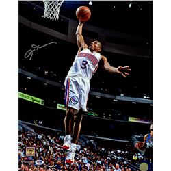 Allen Iverson Signed Philadelphia 76Ers Dunking Against Pistons 16X20 Photo (PSA/DNA)