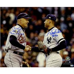 Cal Ripken Jr. & Derek Jeter Dual Signed Shaking Hands 16X20 Photo W/ "1982 AL Rookie Of The Year" I
