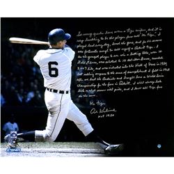 Al Kaline Signed Detroit Tigers Swing Horizontal 16X20 Story Photo