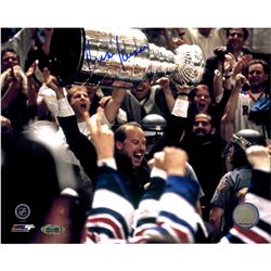 Mike Keenan Stanley Cup 8X10 Photo (Signed In Blue)