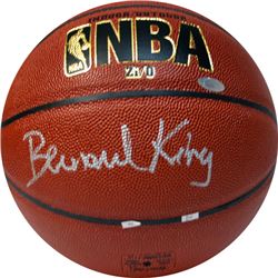 Bernard King I/O Basketball (Signed In Silver) (Brown)