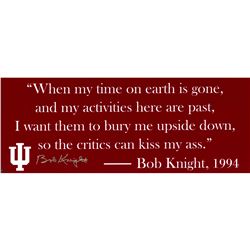 Bob Knight Signed Quote Panoramic