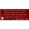 Image 1 : Bob Knight Signed Quote Panoramic