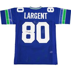 Steve Largent Signed Seattle Seahawks Throwback Mitchell And Ness Jersey W/" HOF 95"Insc.( PSA/DNA)