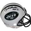 Image 1 : Curtis Martin Signed Jets Replica Mini Helmet W/ "HOF 12" Insc
