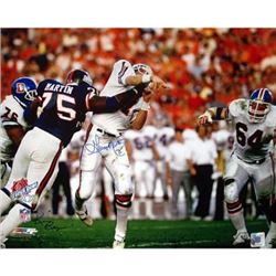 George Martin SB XXI Hit On Elway Horizontal 16X20 Photo (Signed By Ken Regan)