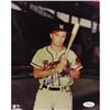 Image 1 : Eddie Mathews Signed 8X10 Holding Bat (JSA)