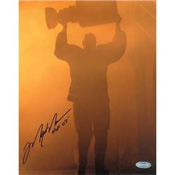 Mark Messier Oilers Retirement Night Entering Through Smoke With Stanley Cup W/ "HOF 07" Insc. 8X10 