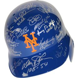 1986 New York Mets Team Signed New York Mets Batting Helmet W/ Inscriptions (28 Signatures)