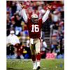 Image 1 : Joe Montana Touchdown Signal Signed 16X20 Photo Signed In Blue