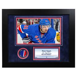 Rick Nash 11X14 Mini Jersey Collage W/ Game Used Jersey