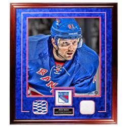 Rick Nash 20X24 Game Used Collage W/ Game Used Net And Uniform