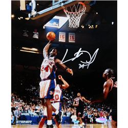 Charles Oakley Grab Rebound 8X10 Photo Signed