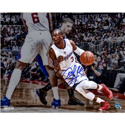Chris Paul Signed Dribbling Around Pick 8X10 Photo