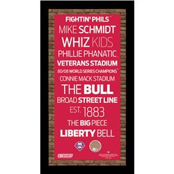Philadelphia Phillies Subway Sign  9.5X19 Frame W/ Auth Dirt From Citizens Bank
