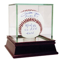 Pete Rose Signed MLB Baseball W/ "Final Hit, 8/14/86 Vs SFG,  4256" Insc