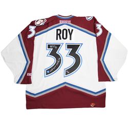 Patrick Roy Colorado Avalanche Signed Retro CCM Jersey W/" Last Game 04/22/03"Insc. LE/33 (AJ Sports