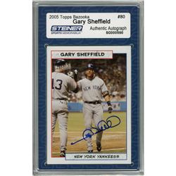 Gary Sheffield Signed 2005 Topps Card - Yankees - Fist Bump - "Bazooka" (Slabbed By Steiner)