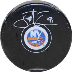 John Tavares Signed New York Islanders Autograph Puck (Frameworth Auth)