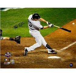 Mark Teixeira Signed 2009 ALDS Walk Off Home Run Horizontal Side View 16X20 Photo