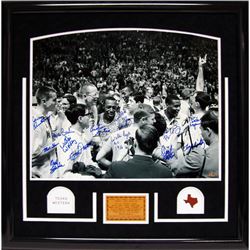 Texas Western Celebration Signed In Blue Framed 16X20 Photograph