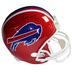 Thurman Thomas Signed Buffalo Bills Red Replica Helmet W/ "HOF" Insc.