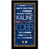 Image 1 : Detroit Tigers Subway Sign W/ Game Used Dirt Mini Framed 9.5X19 Photo (Brick Background)