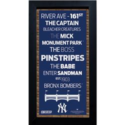 New York Yankees Subway Sign 6X12 Framed Photo