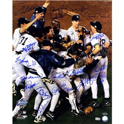 New York Yankees Multi-Signed 1998 World Series Celebration 16X20 Photo (21 Signatures)(MLB Auth)