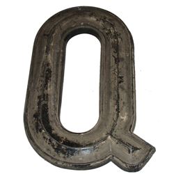 Letter "Q" From The Outside Marquee Announcement Board Of The Old Yankee Stadium (30 1/2X16 3/4X2 1/