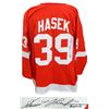 Image 1 : Dominik Hasek Signed Red Custom Jersey W/HOF 14
