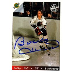 Bobby Hull Signed Chicago Blackhawks 1992 Ultimate Trading Card #82