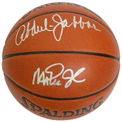 Kareem Abdul-Jabbar & Magic Johnson Dual Signed Spalding NBA I/O Basketball