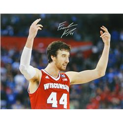 Frank Kaminsky Signed Wisconsin Badgers Arms Raised 16X20 Photo