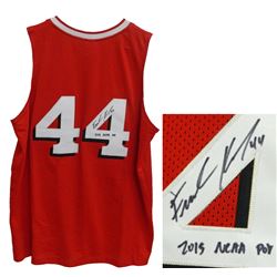 Frank Kaminsky Signed Red Custom Basketball Jersey W/2015 NCAA POY