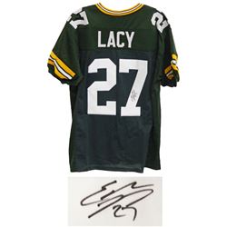 Eddie Lacy Signed Green Custom Jersey